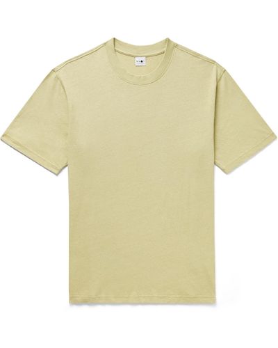 NN07 Adam 3266 Slub Linen And Cotton-blend Jersey T-shirt - Yellow
