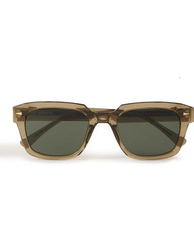 Ahlem Volontaires Square-frame Acetate Sunglasses - Green