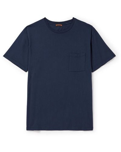 Barena Giro Cotton-jersey T-shirt - Blue