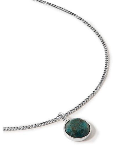 Isabel Marant Alto Silver-tone Turquoise Pendant Necklace - Metallic