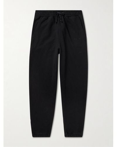 CDLP Logo-embroidered Tapered Cotton-jersey Joggers - Black