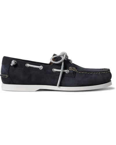 Polo Ralph Lauren Merton Suede Boat Shoes - Black