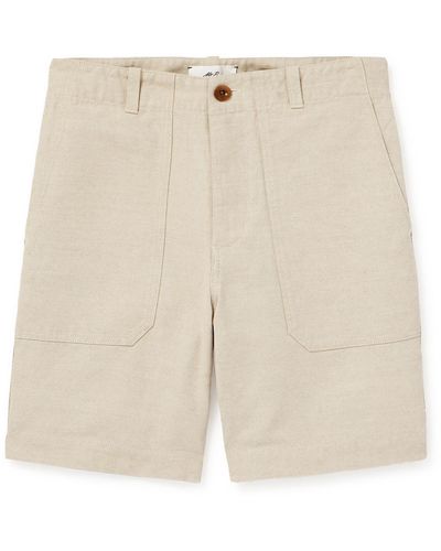 MR P. Straight-leg Cotton-twill Cargo Shorts - Natural