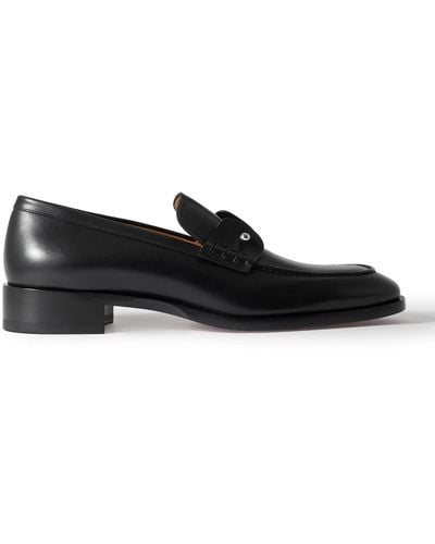 Christian Louboutin Chambelimoc Leather Loafers - Black