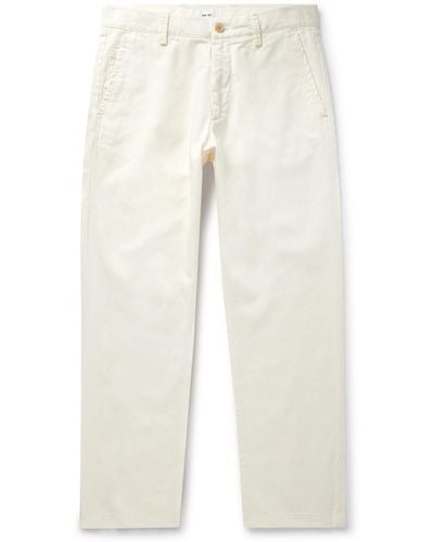 NN07 Alex 1802 Straight-leg Organic Cotton-twill Pants - White