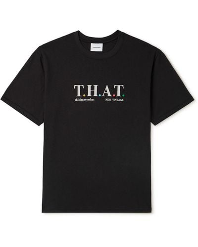 thisisneverthat T.h.a.t. Logo-print Cotton-jersey T-shirt - Black