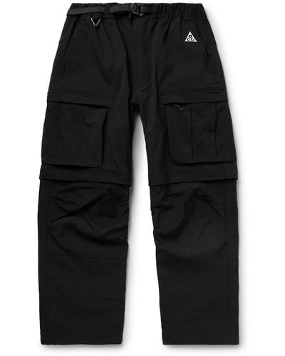 Nike Acg Smith Summit Straight-leg Convertible Nylon-blend And Cordura® Cargo Pants - Black