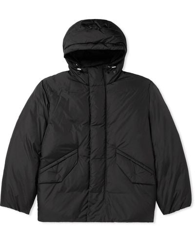 Theory Liston Quilted Recycled-shell Hooded Down Jacket - Black