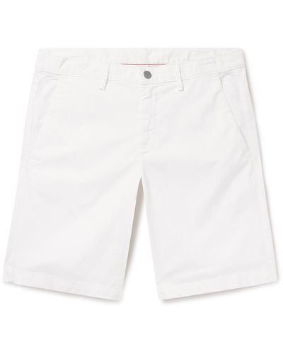 Massimo Alba Vela Straight-leg Stretch-cotton Poplin Bermuda Shorts - White