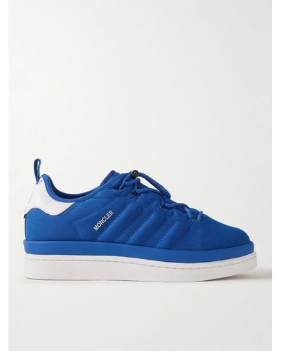 Moncler Genius Adidas Originals Campus Leather-trimmed Quilted Gore-textm Sneakers - Blue