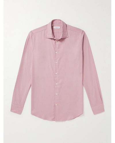 Richard James Cotton-twill Shirt - Pink