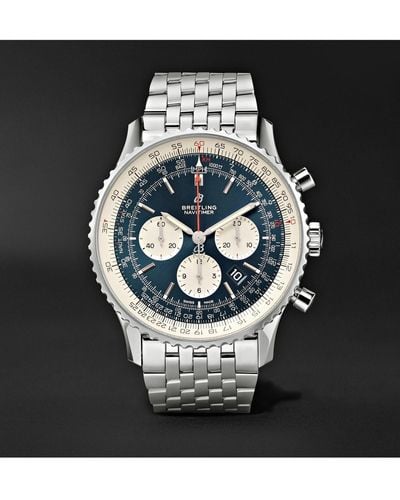 Breitling Navitimer B01 Automatic Chronograph 46mm Stainless Steel Watch - Blue