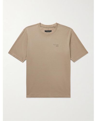 Rag & Bone T-shirt in jersey di cotone con logo 425 - Neutro