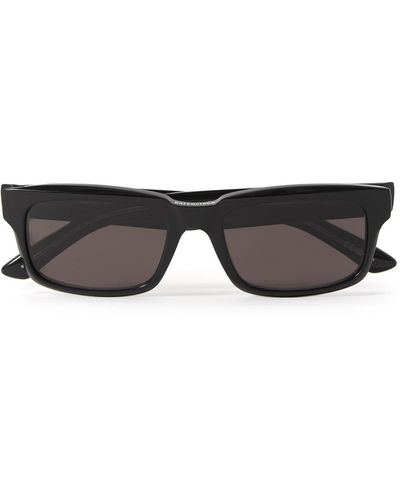 Balenciaga Rectangle-frame Recycled-acetate Sunglasses - Gray