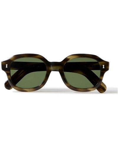 MR P. Cubitts Leirum Round-frame Tortoiseshell Acetate Sunglasses - Black