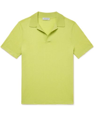 Gabriela Hearst Stendhal Cashmere Polo Shirt - Yellow
