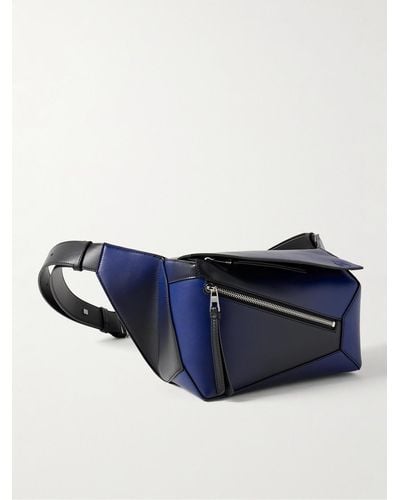 Loewe Puzzle Edge Small Leather Belt Bag - Blue