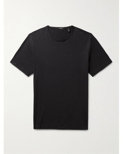 Theory Precise Cotton-jersey T-shirt - Black