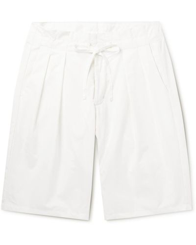 Monitaly Straight-leg Cotton Shorts - White