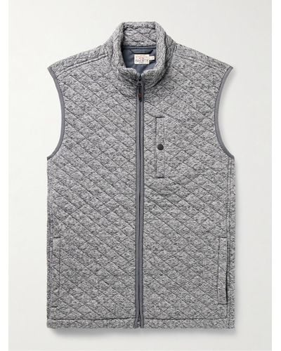 Faherty Epic Quilted Cotton-blend Gilet - Grey