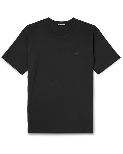 Acne Studios Nash Logo-appliquéd Cotton-jersey T-shirt - Black