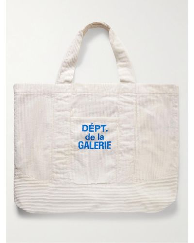 GALLERY DEPT. Logo-print Cotton-corduroy Tote Bag - Natural