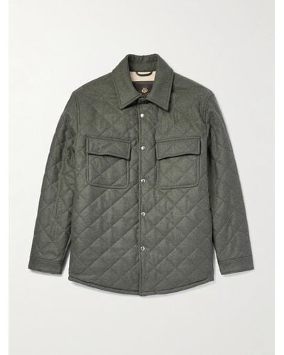 Loro Piana Shonai Quilted Wool And Cashmere-blend Jacket - Grey