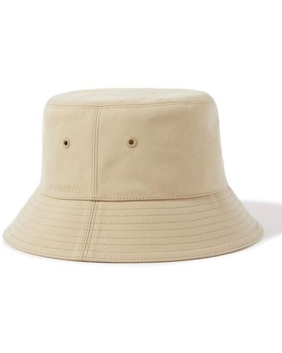 Burberry Reversible Logo-embroidered Cotton-twill Bucket Hat - Multicolor