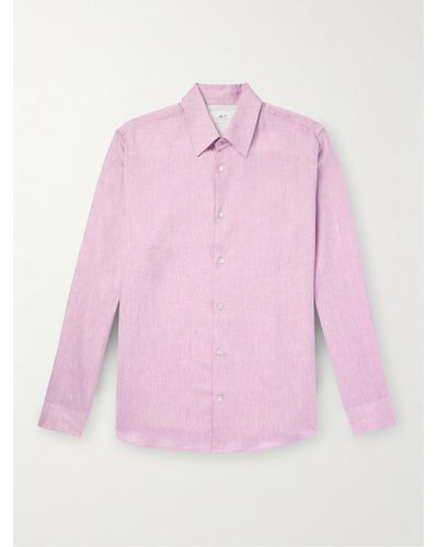 MR P. Organic Linen-chambray Shirt - Pink