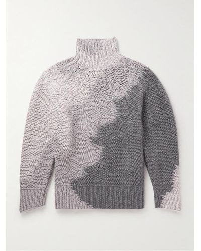 Zegna Cashmere-blend Rollneck Sweater - Grey