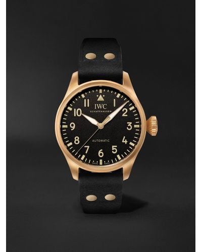 IWC Schaffhausen Big Pilot's 43 Mr Porter Edition 1 Limited-edition Automatic 43mm Bronze And Alcantara Watch - Black