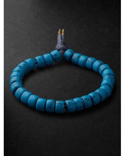 Carolina Bucci Forte Beads Armband mit Türkisen und Details aus geschwärztem Gold - Blau
