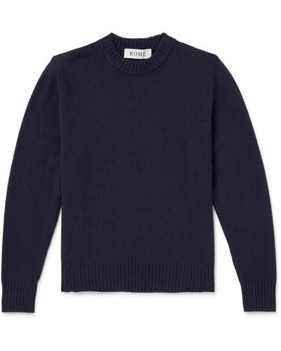 Rohe Wool And Cashmere-blend Sweater - Blue