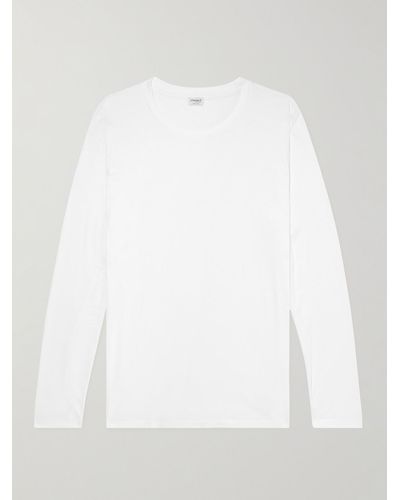Zimmerli of Switzerland Sea Island Cotton-Jersey T-Shirt - Weiß