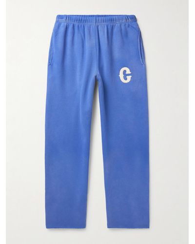 CHERRY LA Straight-leg Logo-appliquéd Cotton-jersey Joggers - Blue