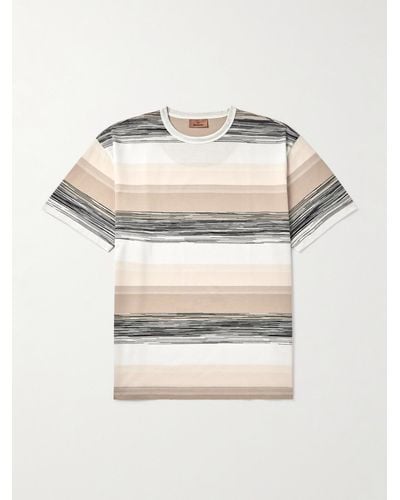 Missoni Space-dyed Cotton-jersey T-shirt - Natural