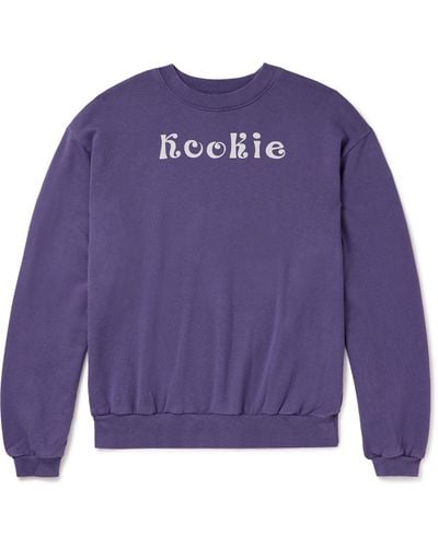 Kapital Kookie Printed Cotton-jersey Sweatshirt - Purple