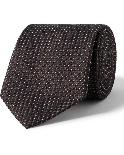Richard James 8.5cm Polka Dot Silk-jacquard Tie - Black