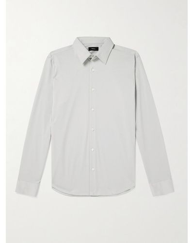 Theory Sylvain Cotton-blend Jersey Shirt - White