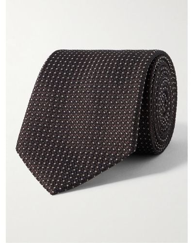 Richard James 8.5cm Polka Dot Silk-jacquard Tie - Black
