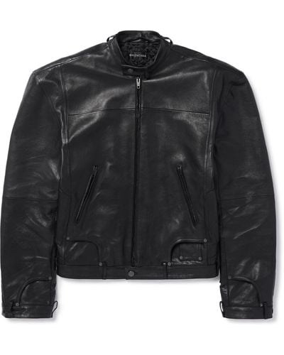 Balenciaga Leather Jacket - Black