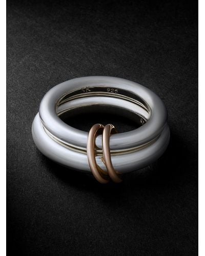Spinelli Kilcollin Virgo Ring aus Weiß- und Roségold - Schwarz