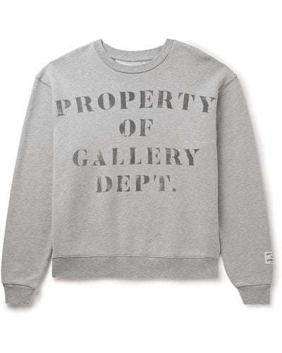 GALLERY DEPT. Printed Cotton-jersey Sweatshirt - Gray