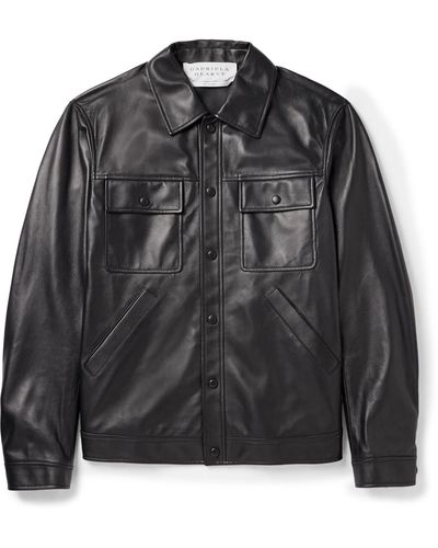 Gabriela Hearst Levy Slim-fit Leather Jacket - Black