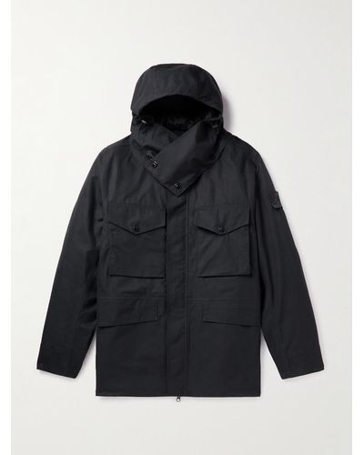 Stone Island Ghost Cotton-ventile® Hooded Down Parka - Blue