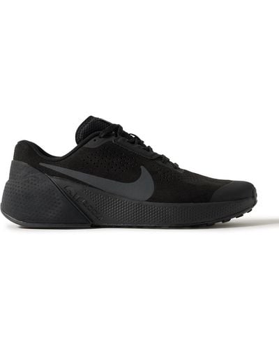 Nike Nike Air Zoom Tr 1 Rubber-trimmed Suede Sneakers - Black