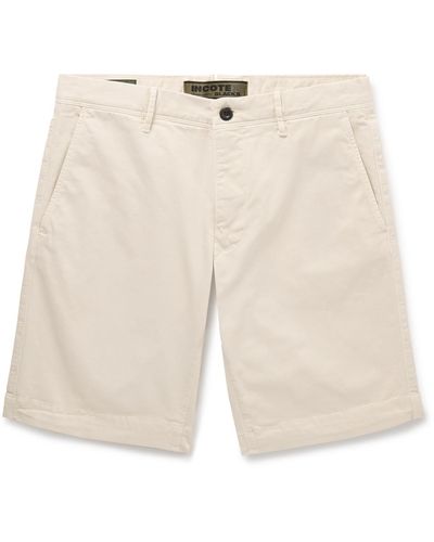 Incotex Slim-fit Stretch-cotton Twill Bermuda Shorts - Natural
