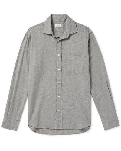 Hartford Paul Cotton-flannel Shirt - Gray
