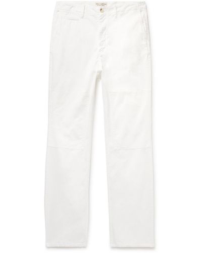 Nili Lotan Dean Straight-leg Paneled Cotton-blend Twill Pants - White