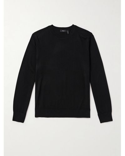 Theory Pullover slim-fit in lana - Nero